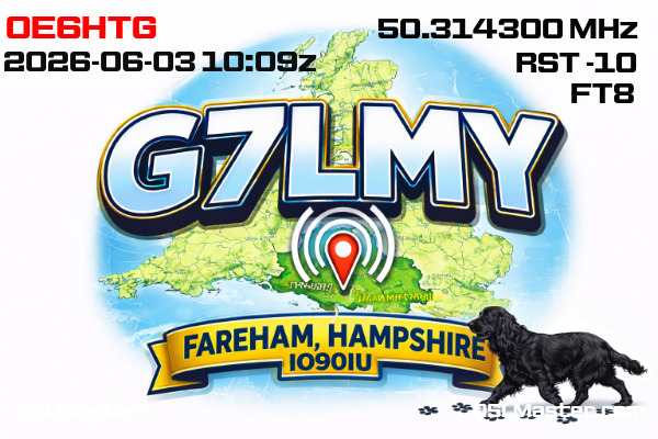 QSL Master Card for G7LMY QSO with OE6HTG