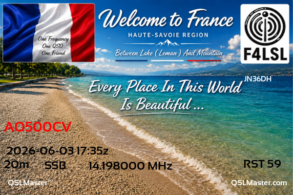 QSL Master Card for F4LSL QSO with AO500CV