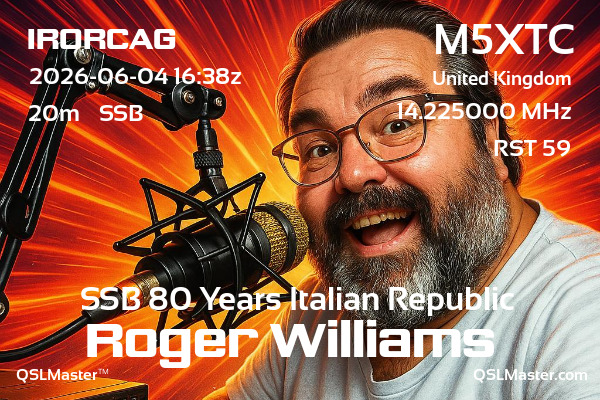 QSL Master Card for M5XTC QSO with IR0RCAG